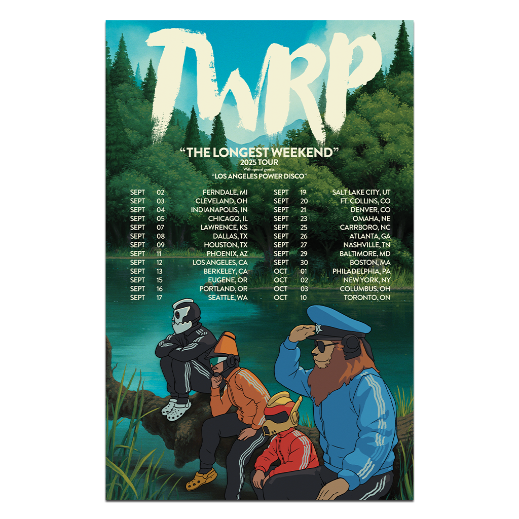 TWRP SIGNED The Longest Weekend 2025 Tour Poster - TWRP Store TWRP SIGNED The Longest Weekend 2025 Tour Poster - TWRP Store